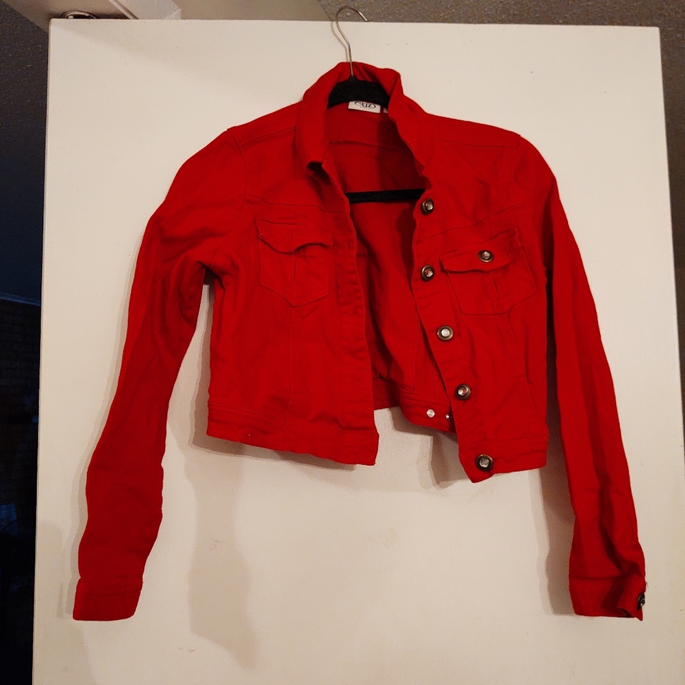 Girls cropped Jean jacket